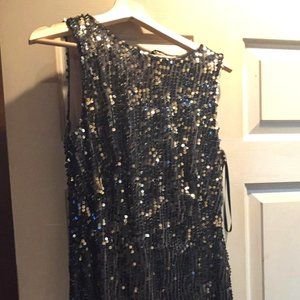Size 8 Lauren by Ralph Lauren Black and Champagne Slip Dress